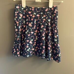 Abercrombie Kids Skirt, Size Small, Navy with blue pink & green, floral